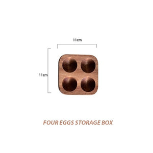 Japanese-Style Simple Modern Wooden Double Row Egg Container Storage Box Tray Rank Home Kitchen Creative Organizer Tool