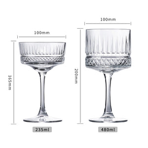 2PCS Elysia Champagne Cups, Goblet Cocktail Glasses Martini Glass