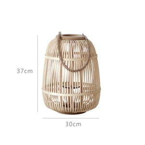 Bamboo Candlestick Outdoor Garden Lantern Decoration Candle Holder Floor Ornament Household Supplies