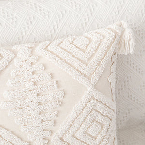 Ivory Loop-Tufted Cotton Pillow Cover - thumbnail 5