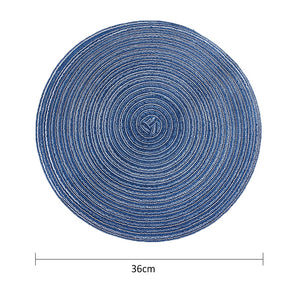 Woven Round Placemat: Heat Resistant Table Mat for Bowls, Coffee Cups, and Coasters