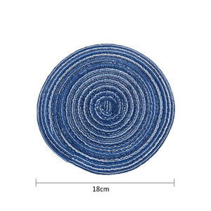 Woven Round Placemat: Heat Resistant Table Mat for Bowls, Coffee Cups, and Coasters