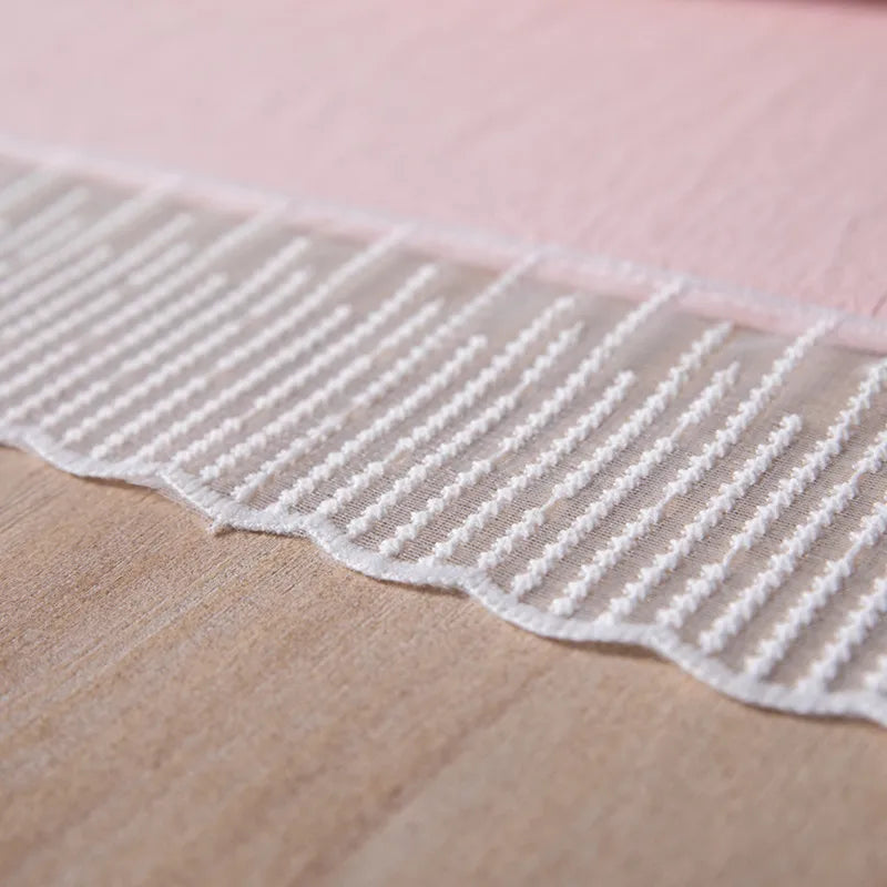 French Country Lace-Edge Cotton Tablecloth - image 6