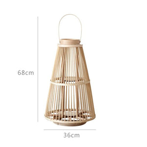 Bamboo Candlestick Outdoor Garden Lantern Decoration Candle Holder Floor Ornament Household Supplies