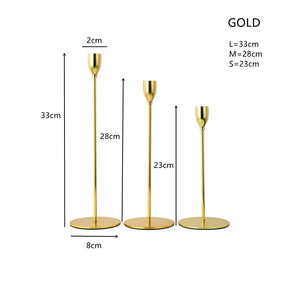 Luxury Metal Candle Holders Candlestick Fashion Wedding Table Candle Stand Exquisite Candlestick Christmas Table Home Decor