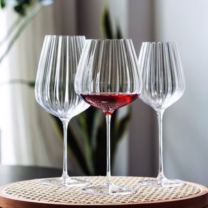 Prism Ripple Crystal Glass Household Goblet High Foot Glass Handmade Ultra Thin Cold Incision Mouth Wine Glass