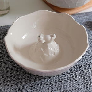 Cute Ceramic Rabbit Bowl: Perfect for Desserts, Salads, Cereal, Breakfast, Oatmeal, Yogurt, and Kitchen Utensils