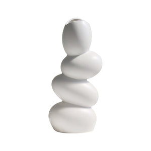 Elegant White Egg Shaped Vase Matte Ceramic Decorative Table Art Vase For Flowers Creative Home Office Living Room Kitchen Decor