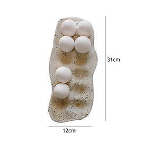 Nordic-Style 6/12 Grids Egg Tray Egg Organizer Rack Resin Egg Storage Box Light Luxury Jewelry Storage Tray Kitchen Accessories