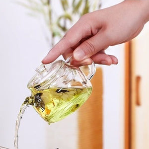 200ML Transparent Glass Teapot Water Jug Heat-Resistant Clear Kung Fu Tea Pot Decanter For Water For Lemonade Teaware Home Tool