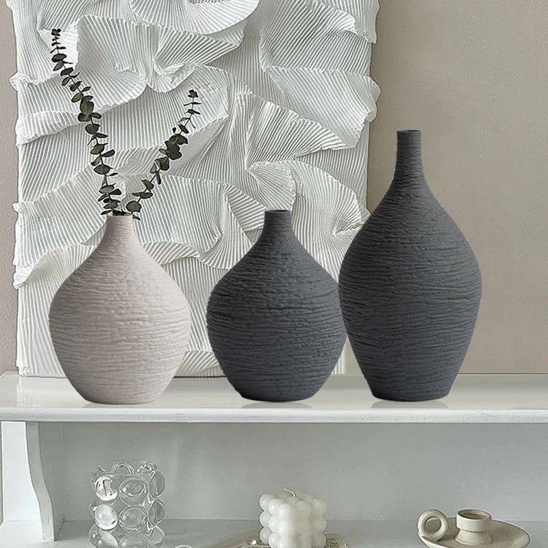 Nordic Narrow-Neck Ceramic Vase - image 6