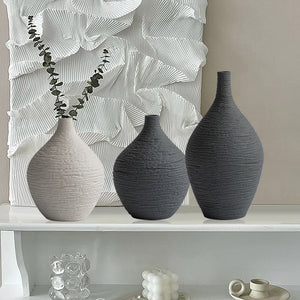 Nordic Narrow-Neck Ceramic Vase - thumbnail 6