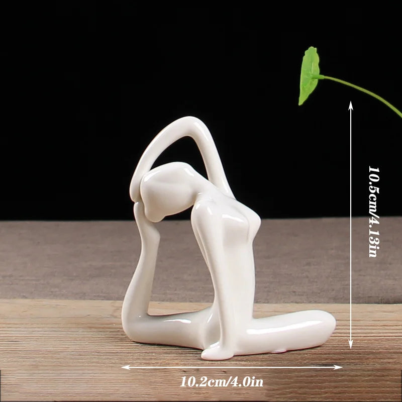 Abstract Ceramic Yoga Pose Figurine - image 9