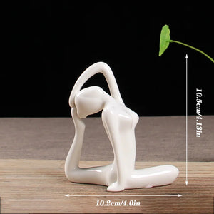 Abstract Ceramic Yoga Pose Figurine - thumbnail 9