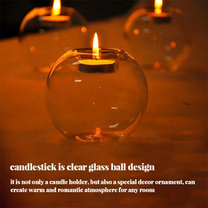 Round Glass Votive Holder Set - thumbnail 2