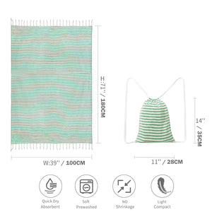Striped Tassel Beach & Bath Towel - thumbnail 11
