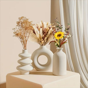 Bohemian Ceramic Vase Set of 3 - thumbnail 3