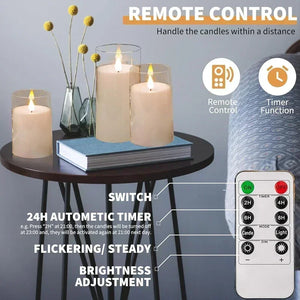 Flameless LED Pillar Candles - thumbnail 3