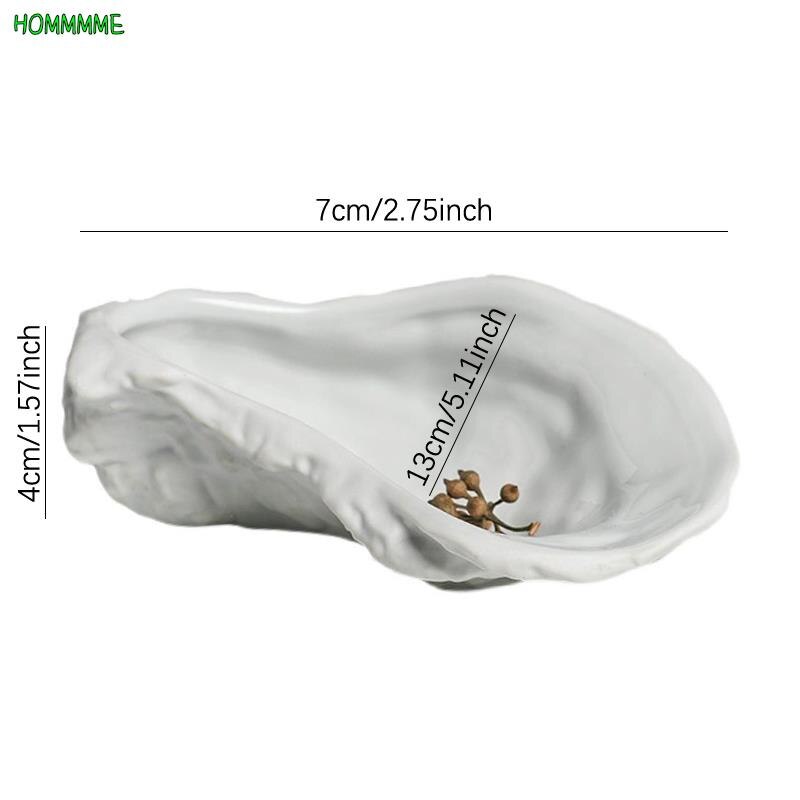 Irregular Oyster-shaped Ceramic Plate Dessert Plates Fruit Snack Tray Dinner Plate Seasoning Bowl Spice Dishes Decorative Plates