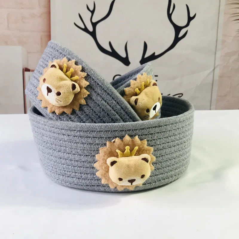Animal Cotton Rope Storage Basket - image 4