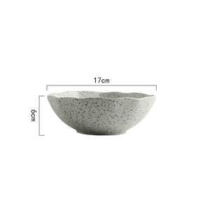 Nordic Granite Texture Ceramic Plate: Creative Irregular Western Food Dinner Plates, Dessert Dish, Soup Bowls, Home Tableware