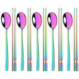 Korean-Style Stainless Steel Chopstick & Spoon Set - thumbnail 14