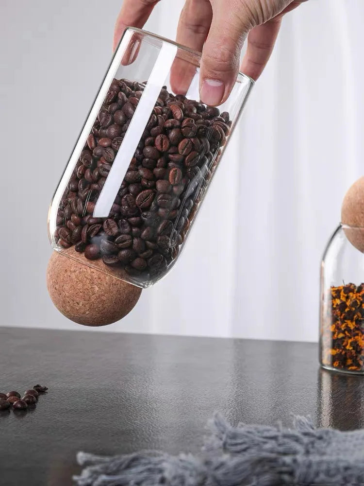 Glass Storage Jar with Cork Stopper - image 4