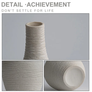 Nordic Narrow-Neck Ceramic Vase - thumbnail 2