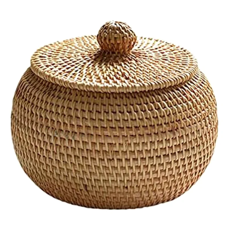 Hand-Woven Rattan Storage Box - image 1