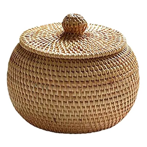 Hand-Woven Rattan Storage Box - thumbnail 1