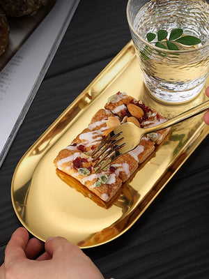 Stainless Steel Oval Serving Tray - thumbnail 4