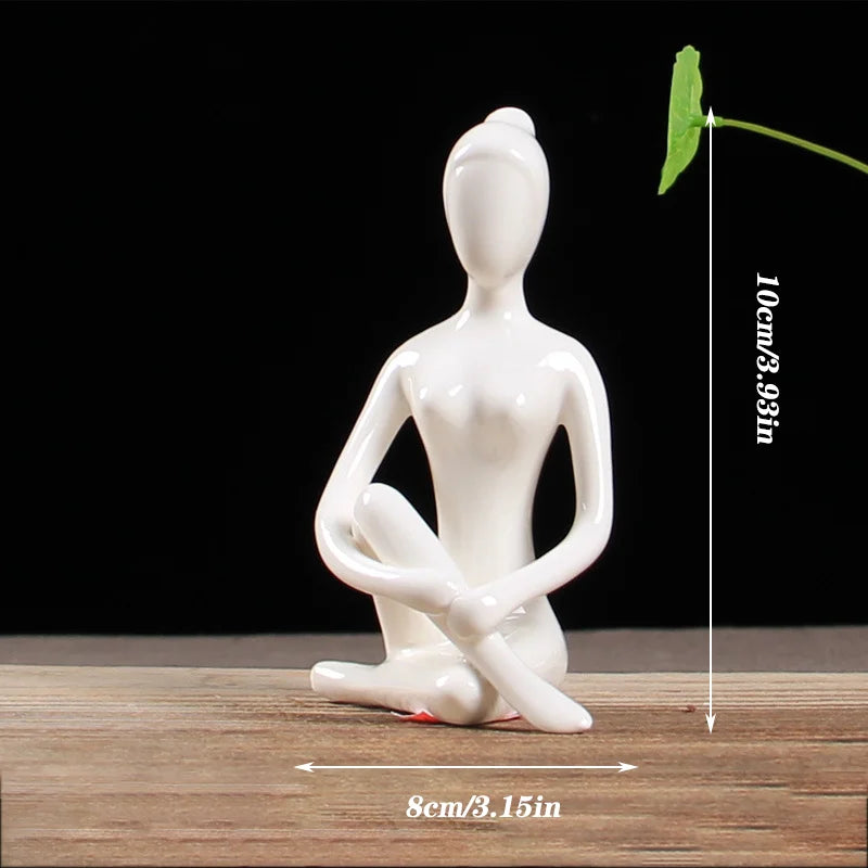 Abstract Ceramic Yoga Pose Figurine - image 13