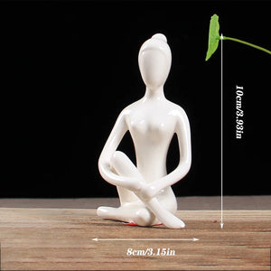 Abstract Ceramic Yoga Pose Figurine - thumbnail 13