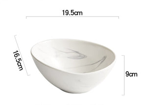 White Soup Bowl: Household and Hotel Tableware, Special Japanese Light Luxury Ceramic, Western Food French Soup Bowl