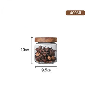 Airtight Glass Canister with Wood Lid - thumbnail 12