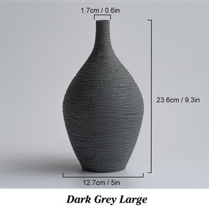 Creative Ceramic Vase Narrow Mouth Nordic Home Decoration Ceramic Crafts Bedroom Desktop Flowerpot Decoration