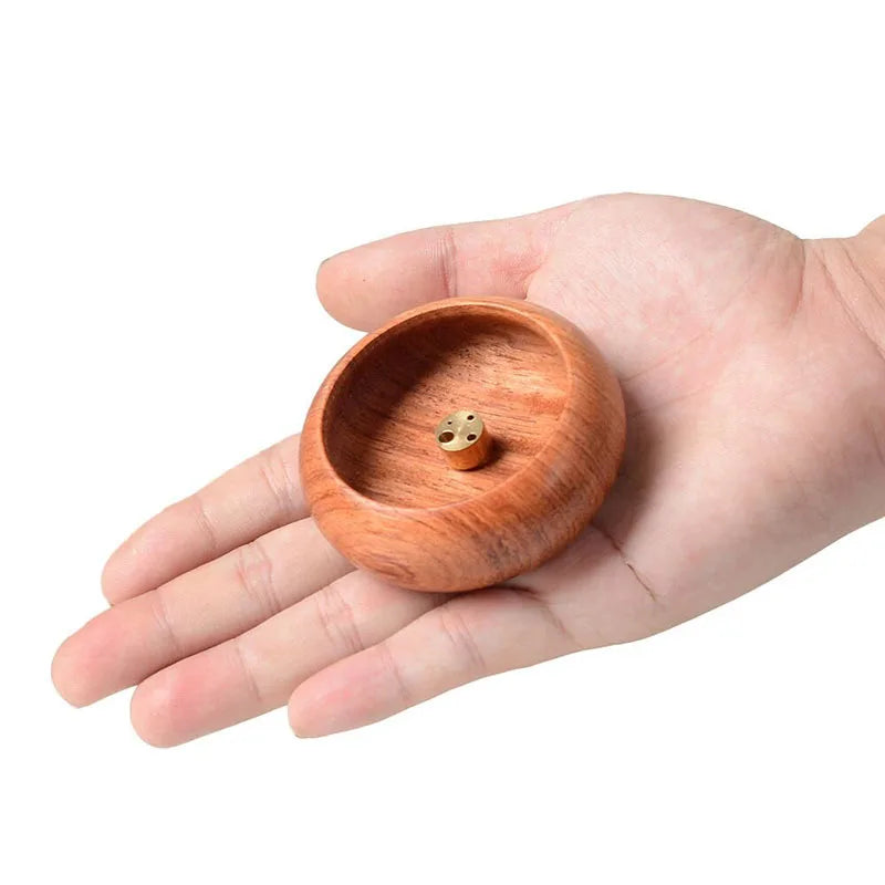 Round Wooden Incense Stick Holder - image 6