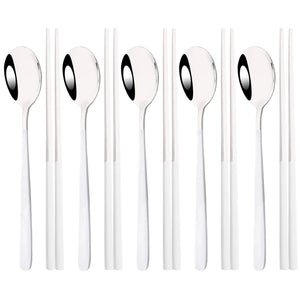Korean-Style Stainless Steel Chopstick & Spoon Set - thumbnail 10