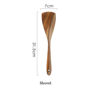 7-Piece Teak Wood Kitchen Utensil Set - thumbnail 7