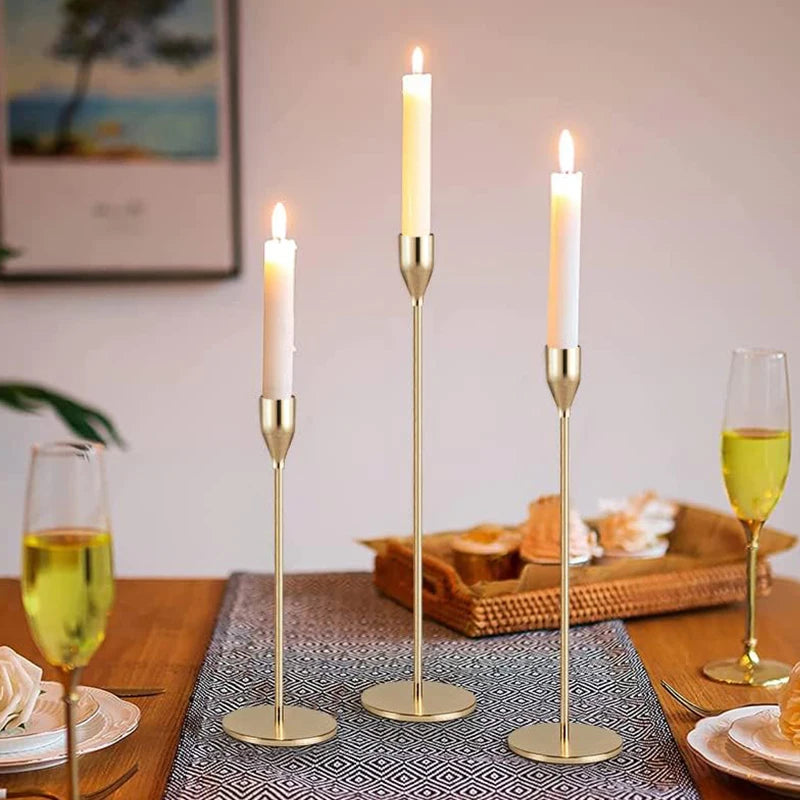 Metal Taper Candle Holders – Set of 3 - image 4