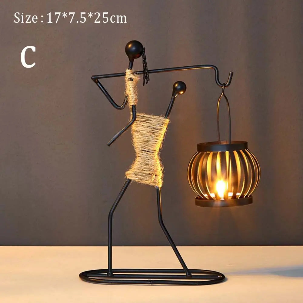 Sculptural Metal Candlestick - image 7