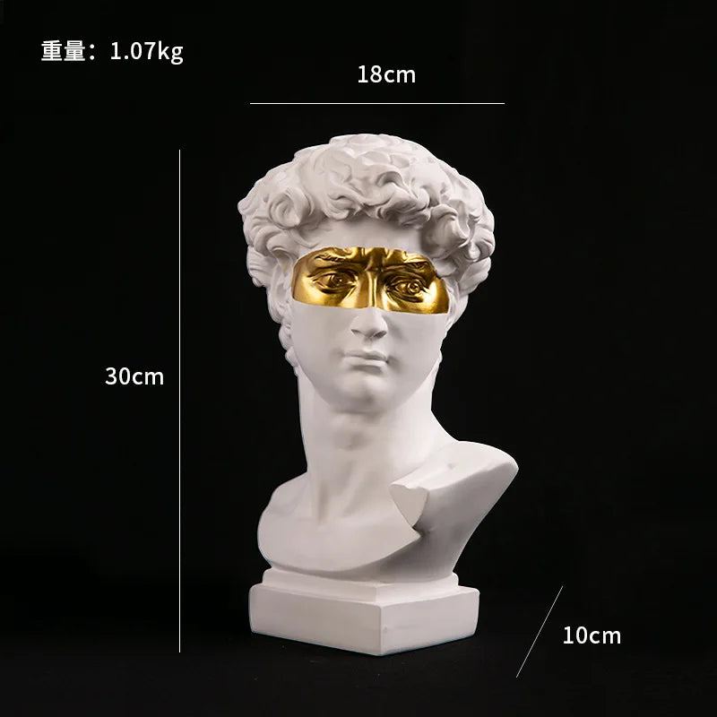 Classical David Bust Sculpture - image 11