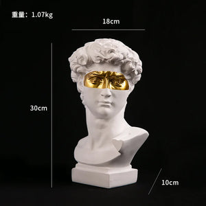 Classical David Bust Sculpture - thumbnail 11