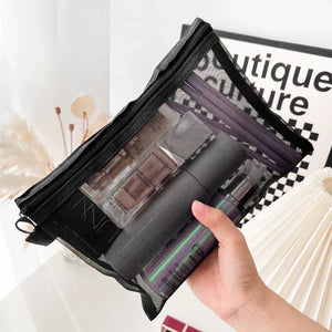 Mesh Zipper Toiletry Pouch - thumbnail 3