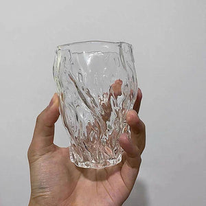 320ml Japanese Hammered Glass Cups Irregular Coffee Mug Foreign Wine Glasses Whiskey Glass Home Milk Tea Juice Cup Bar Drinkware