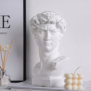 Classical David Bust Sculpture - thumbnail 3