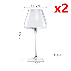 Crystal Burgundy Wine Glasses – Set of 2 - thumbnail 10