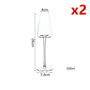 Crystal Burgundy Wine Glasses – Set of 2 - thumbnail 7