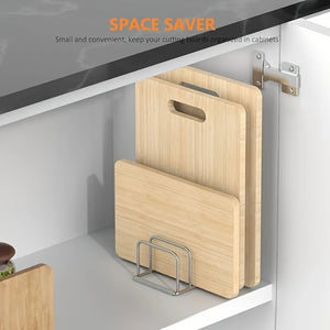 Stainless Steel Pot Lid & Cutting Board Rack - thumbnail 1