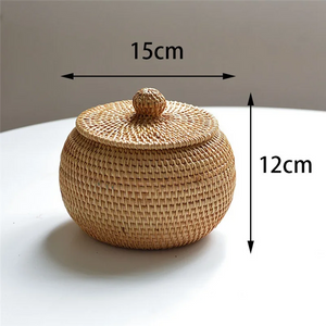 Hand-Woven Rattan Storage Box - thumbnail 2